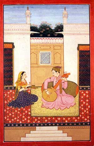 Ragmala Painting of Rag (Ragaputra) Bilawal (Kangra, Pahadi - circa A.D. 1790)