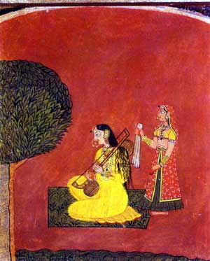 Ragmala Painting of Rag (Ragini) Gujari (Kulu, Pahadi - circa A.D. 1750)