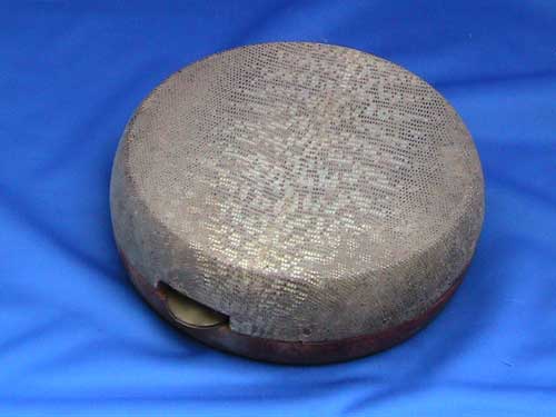 kanjira lizard skin tambourine of South India
