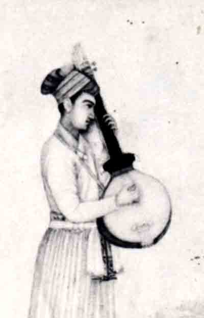 An old standing posi­tion for the rabab