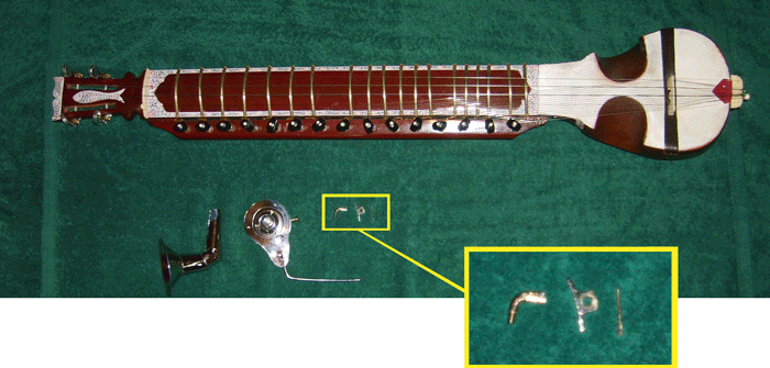 All of the parts needed for tar shehnai conversion